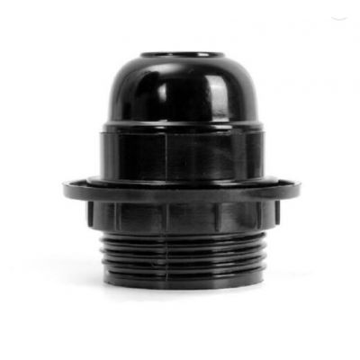 Black Bakelite Self-locking Cap Lighting screw Base socket E27 Lamp Holder