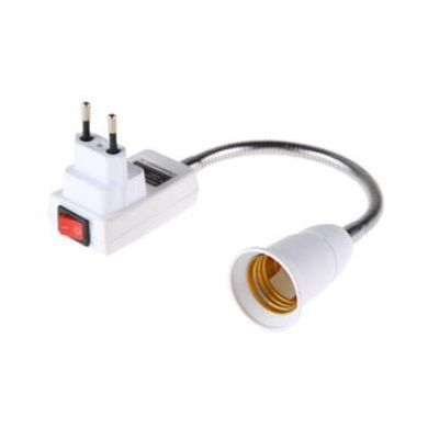 E27 Extension LED Light Bulb Lamp Base Screw EU/UK Plug Socket Adapter Holder Converter
