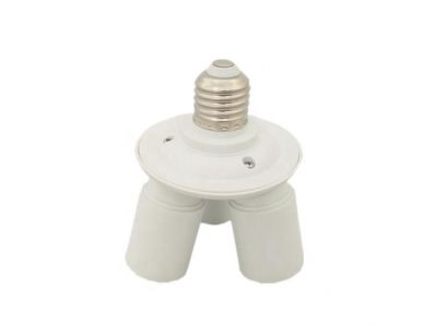 Plastic Lamp Holder Adapter Fission E27 to 3E27 adapter for  Europe 