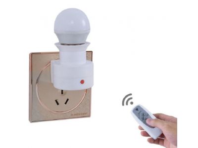 Remote Control Intelligent Plug Lamp Holder E27 Screw Socket with Switch Socket Wall Light