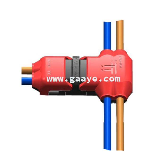 T type 2 Pin Cable Splicing Wire Connector with No Wire-stripping required for Mid-span Branching in Wires Connection