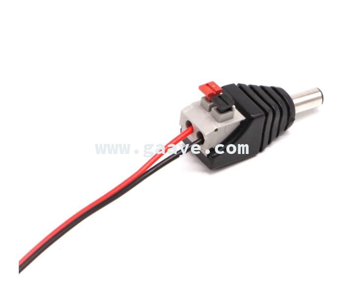 solderless press type 12V 55mm x 21mmmale CCTV 5.5*2.1mm male Female DC Power Jack Adapter Connector for CCTV Security