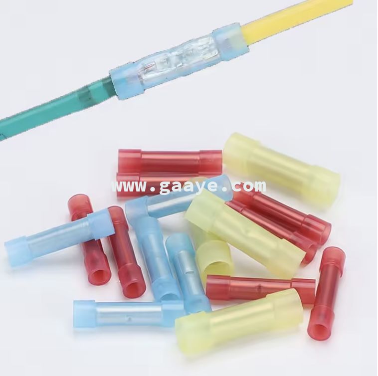 Nylon Insulated Butt Splice Wire Connectors Copper Crimp Terminals Electrical 
